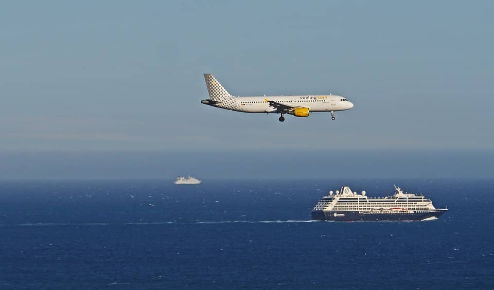 plane and ship